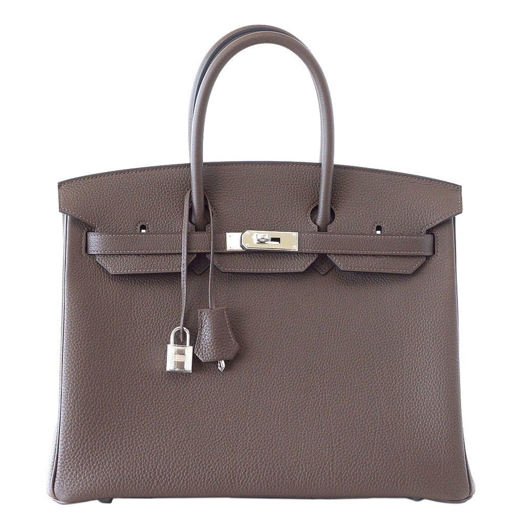 Birkin 35 Bag Ecorce (Bark)Taupe Togo Palladium