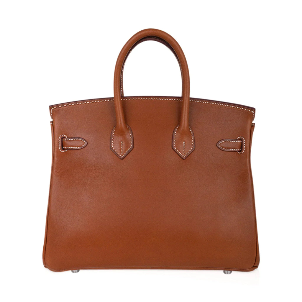 Limited Edition Birkin 25 Fauve Barenia Leather Bag Palladium Hardware