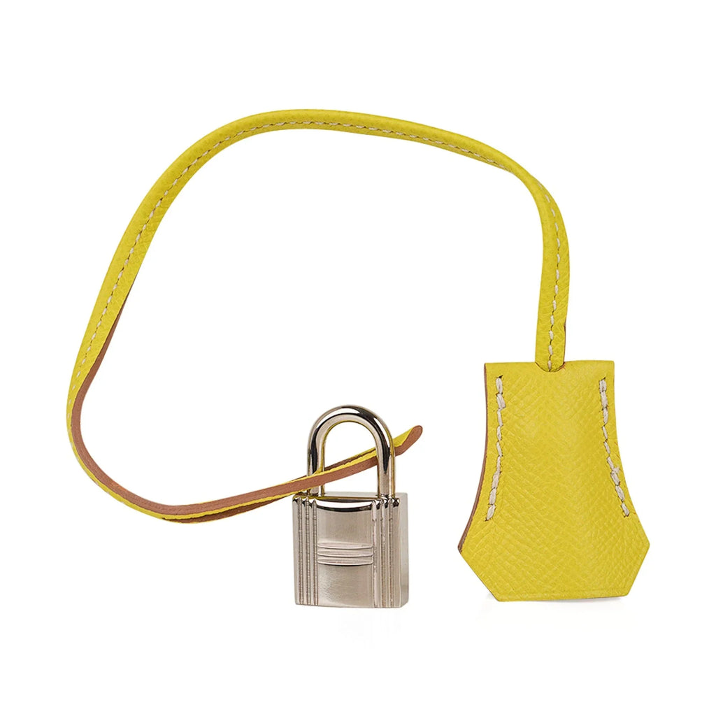 Birkin 35 Lime Candy Limited Edition Bag Epsom Palladium