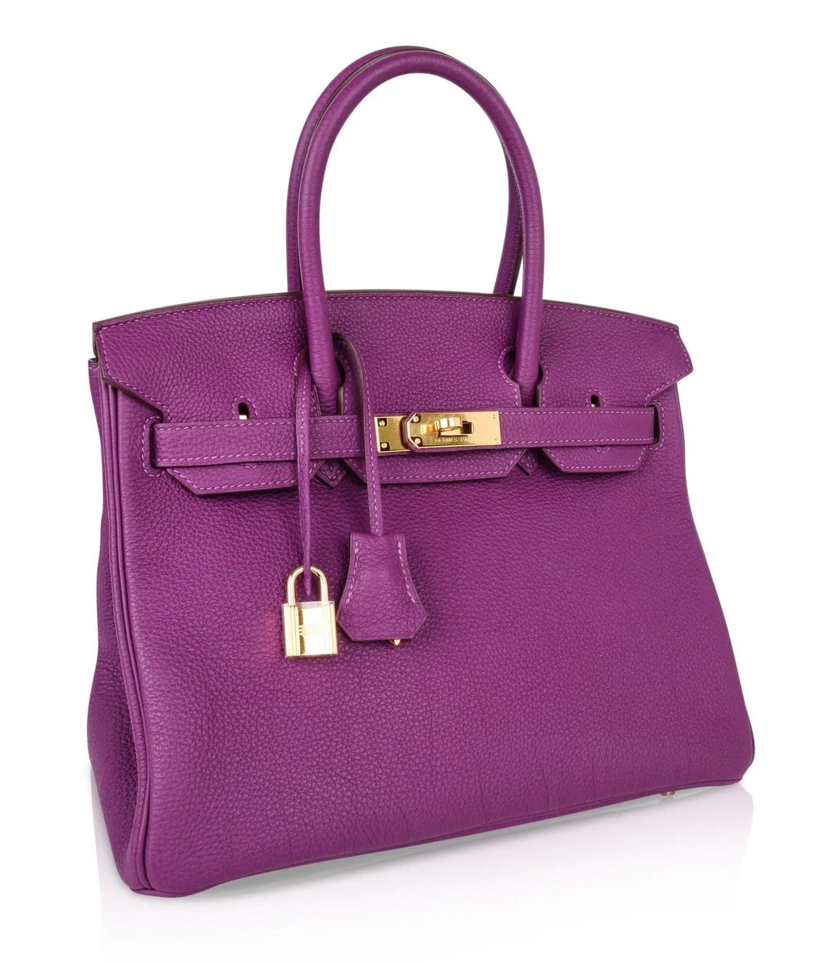 Birkin 30 Bag Anemone Togo Gold Hardware Exotic Purple Beauty