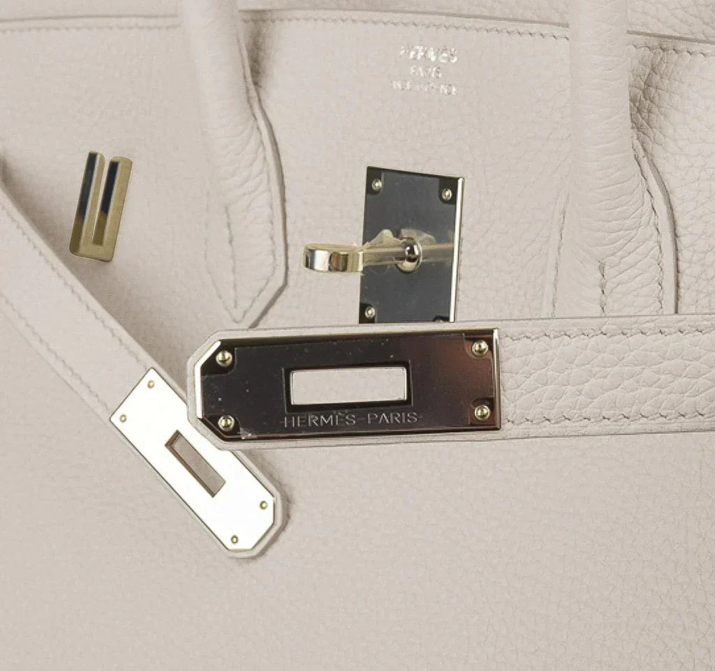 Birkin 35 Bag Beton Clemence Palladium Hardware