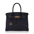 Birkin 30 Bag Black Togo Leather with Rose Gold Hardware
