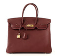 Birkin 35 Bag Red Rouge H Limited Edition Contour Navy Gold