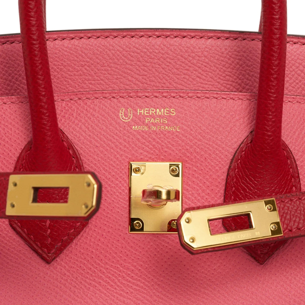 Birkin 25 HSS Bag Rose Azalee Rouge Casaque Epsom Gold Hardware