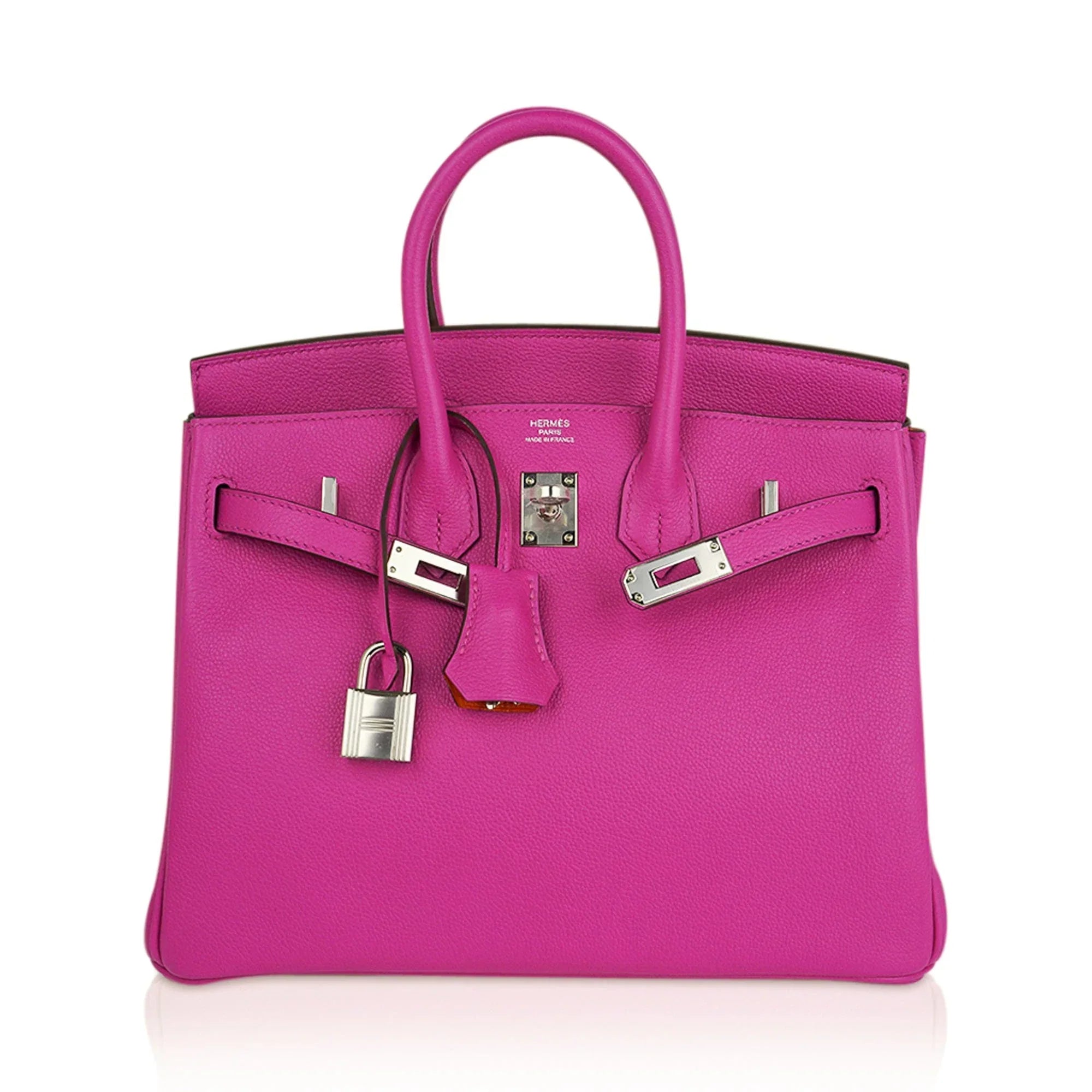 Verso Birkin 25 Bag Magnolia Capucine Togo Leather with Palladium Hardware
