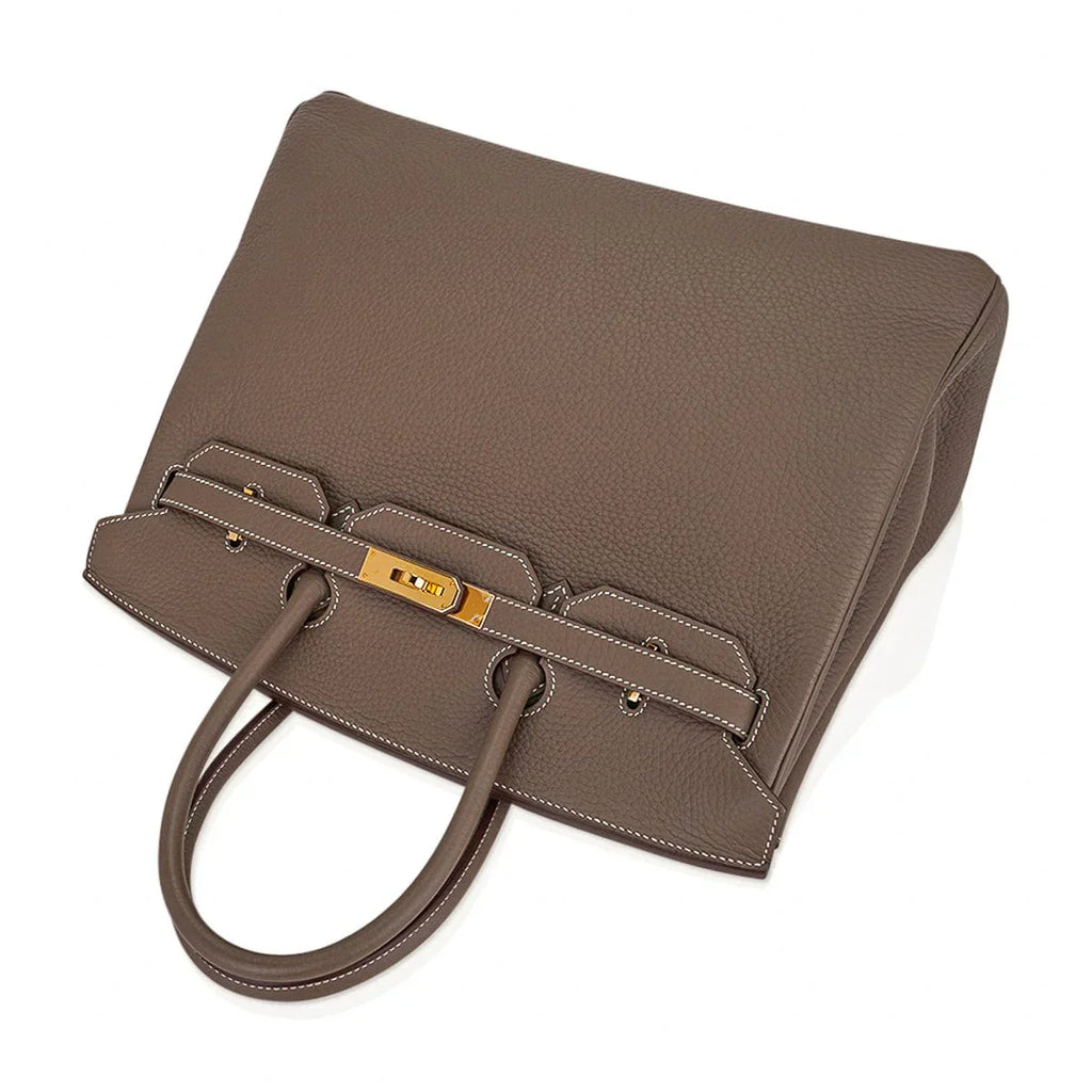 Birkin 35 Bag Etoupe Gold Hardware Togo Leather