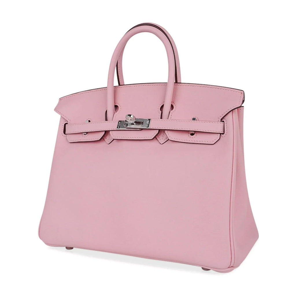 Birkin 25 Bag Rose Sakura Palladium Hardware Rare