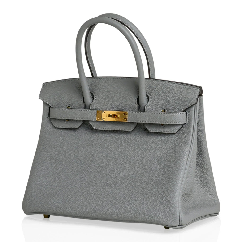Birkin 30 Bag Gris Mouette Gold Hardware Togo Leather