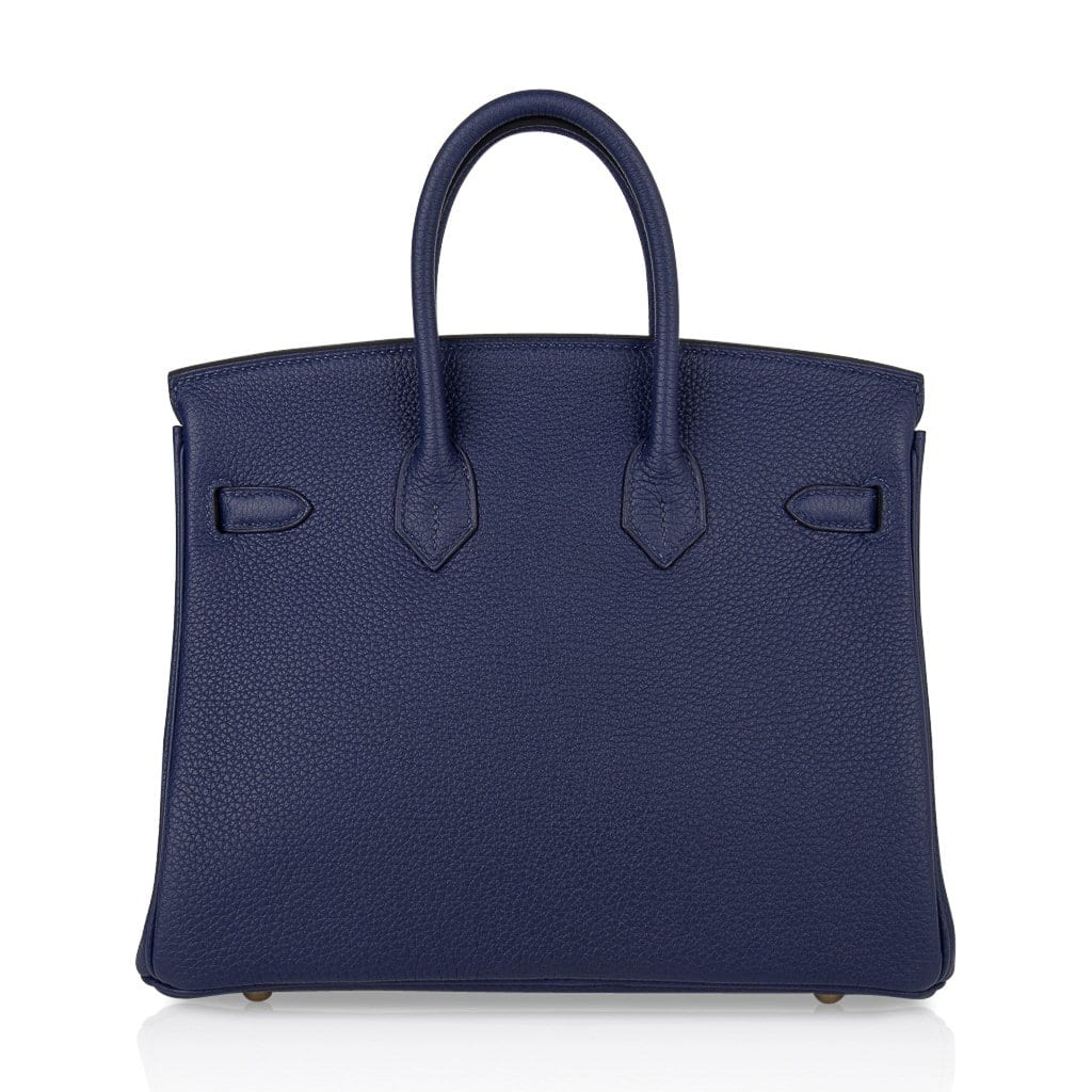 Birkin 25 Bag Blue Encre Gold Hardware Togo Leather