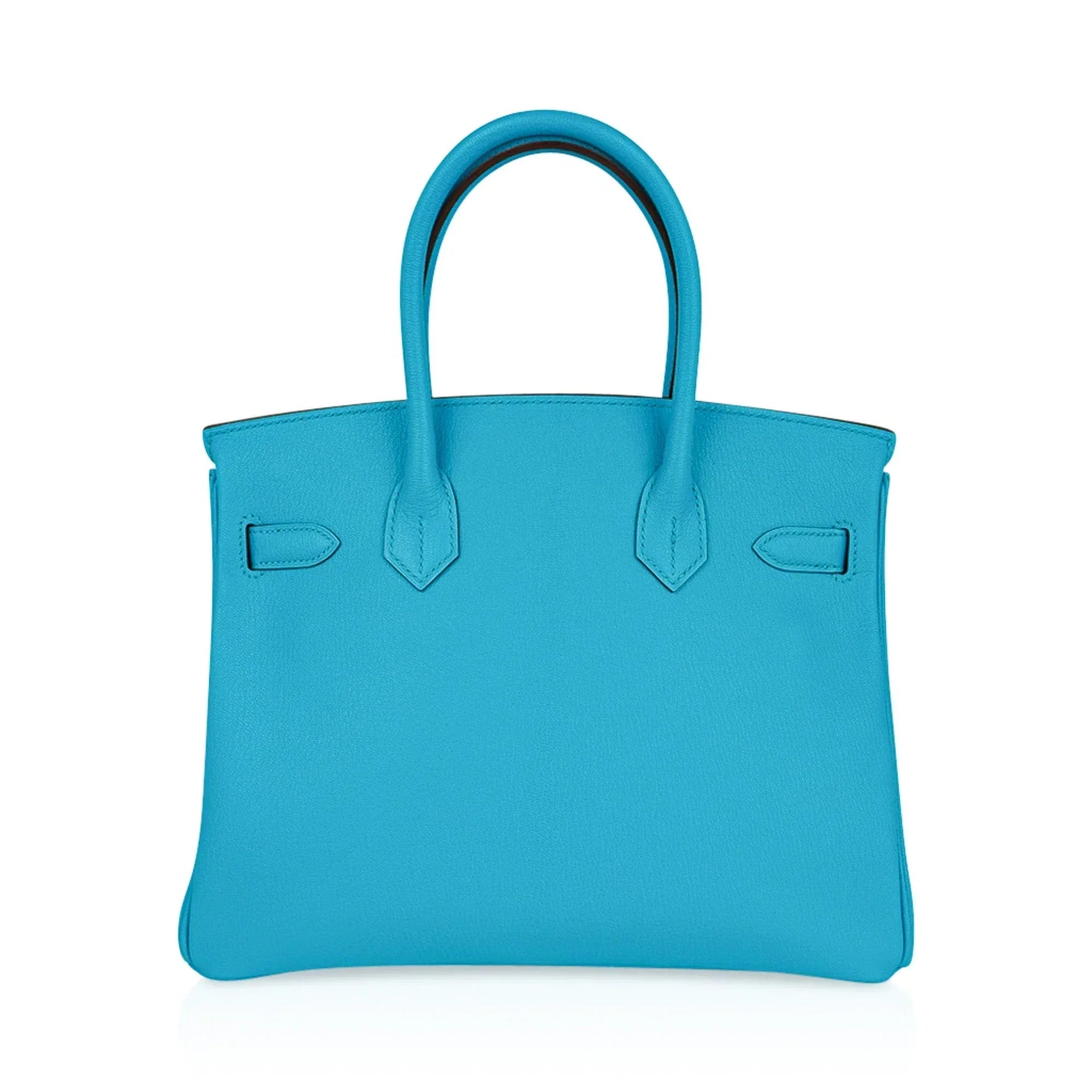 Birkin 30 Bleu Aztec Bag Chevre Leather with Gold Hardware