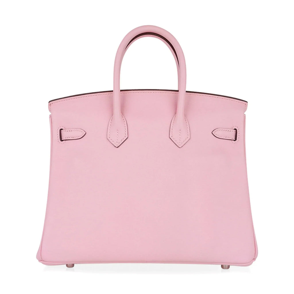Birkin 25 Bag Rose Sakura Palladium Hardware Rare