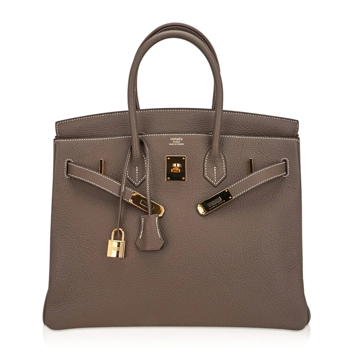 Birkin 35 Bag Etoupe Gold Hardware Togo Leather