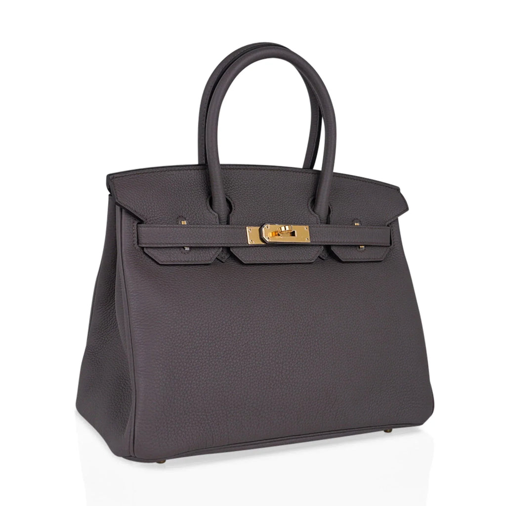 Birkin 30 Bag Etain Gray Coveted Gold Hardware Togo