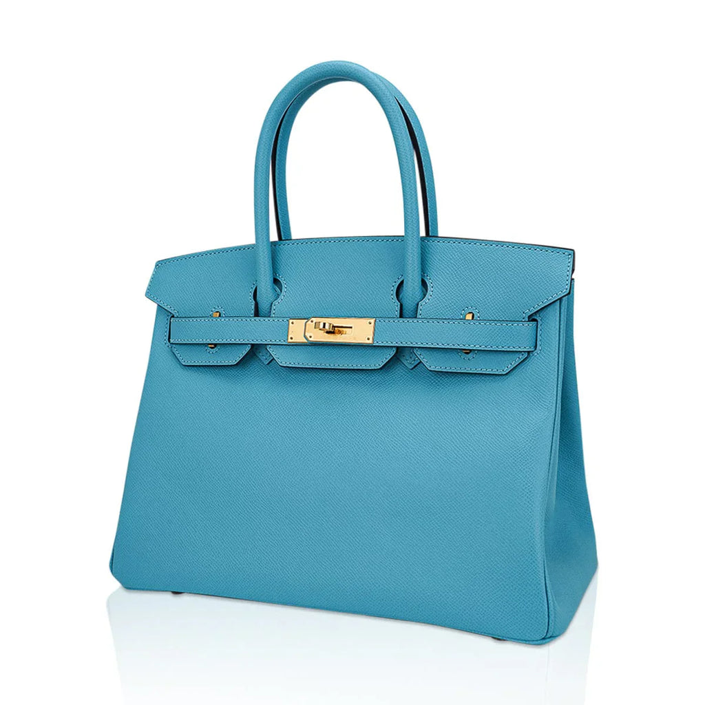 Birkin 30 Bag Blue du Nord Gold Hardware Epsom Leather