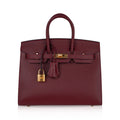 Birkin 25 Bag Sellier Rouge H Gold Hardware Veau Madame Leather