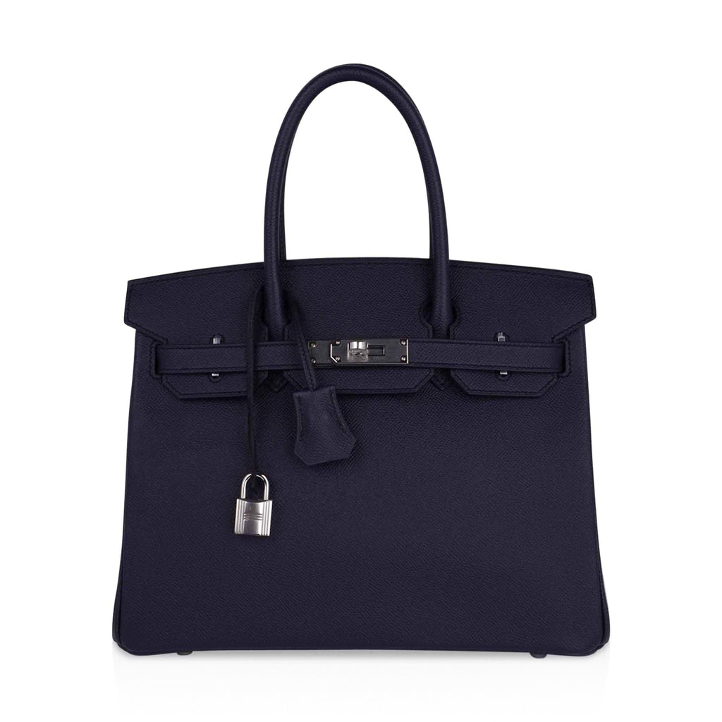 Birkin 30 Bag Indigo Epsom Palladium Hardware New w/ Box