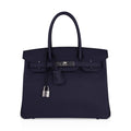 Birkin 30 Bag Indigo Epsom Palladium Hardware New w/ Box
