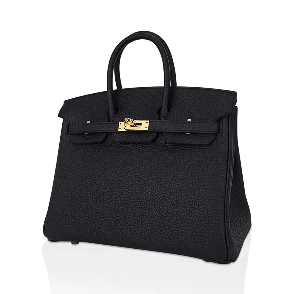 Birkin 25 Bag Black Togo Leather with Gold Hardware