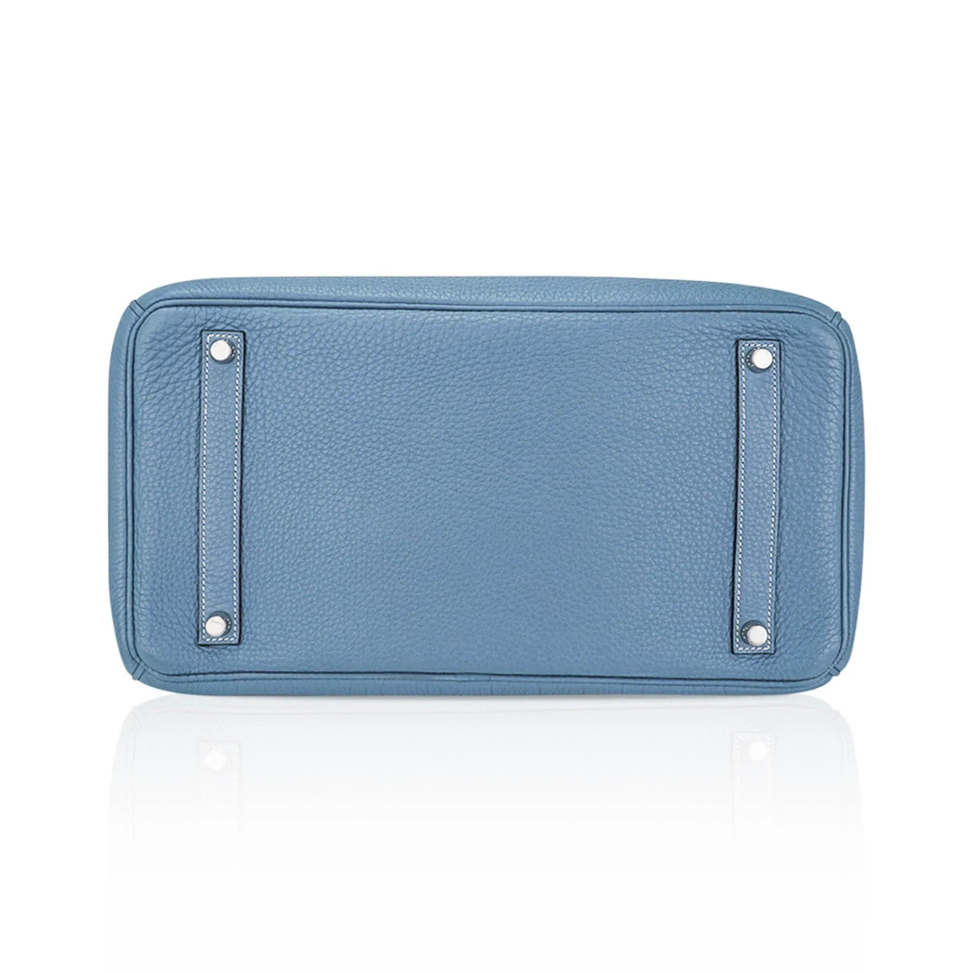 Birkin 35 Bag Blue Jean Togo Leather with Palladium Hardware