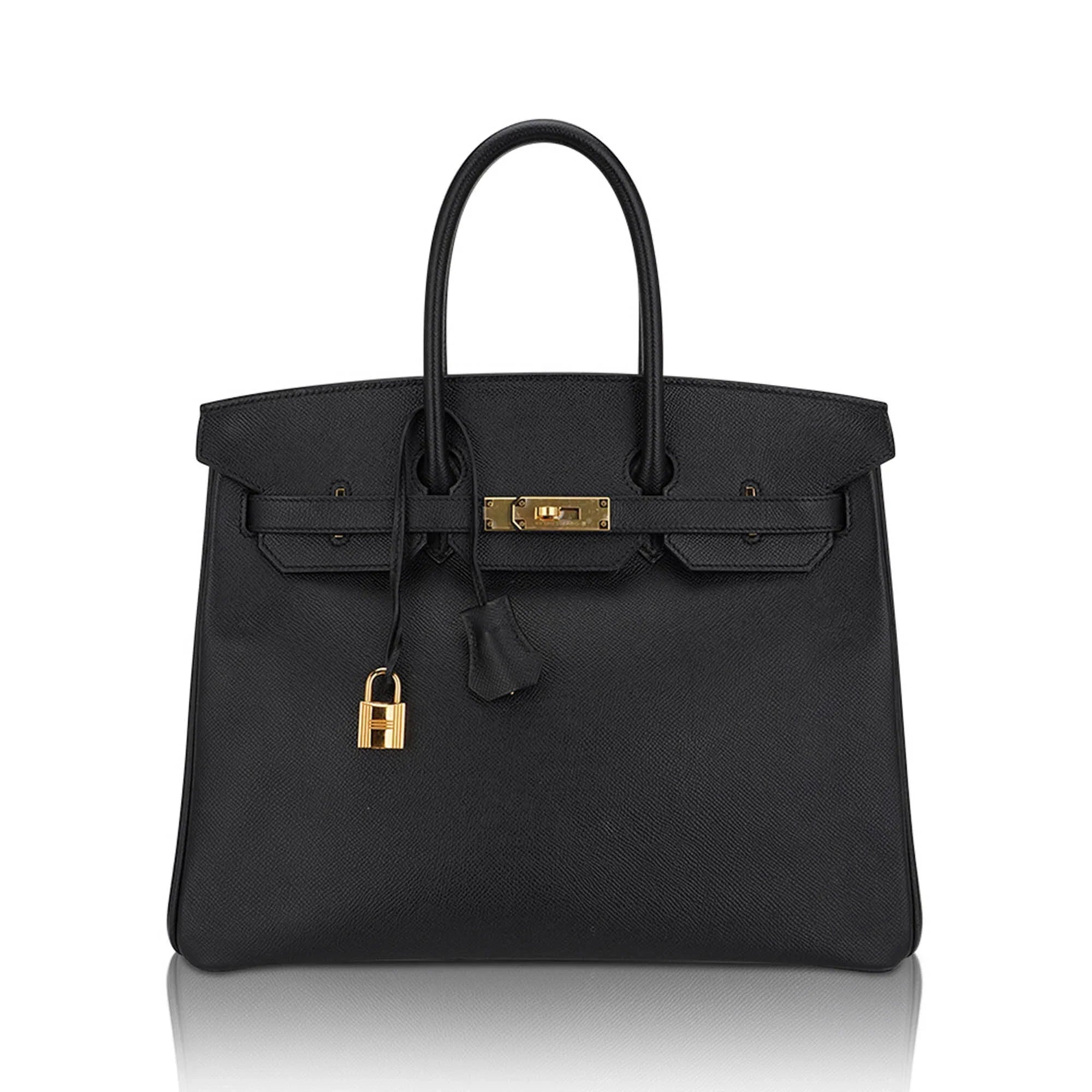 Birkin 35 Bag Black Epsom Leather with Gold Hardware