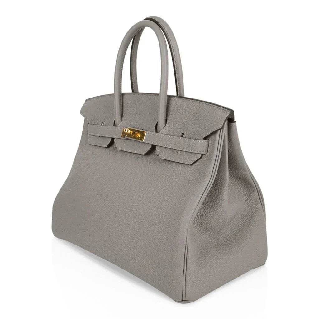 Birkin 35 Bag Gris Asphalte Togo Gold Hardware