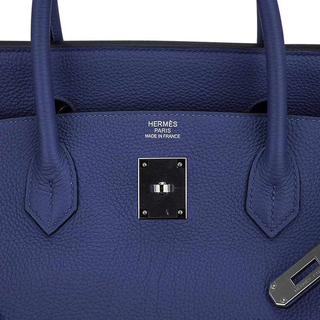 Limited Edition Birkin 40 Bag Blue de Prusse Togo Leather with Palladium Hardware