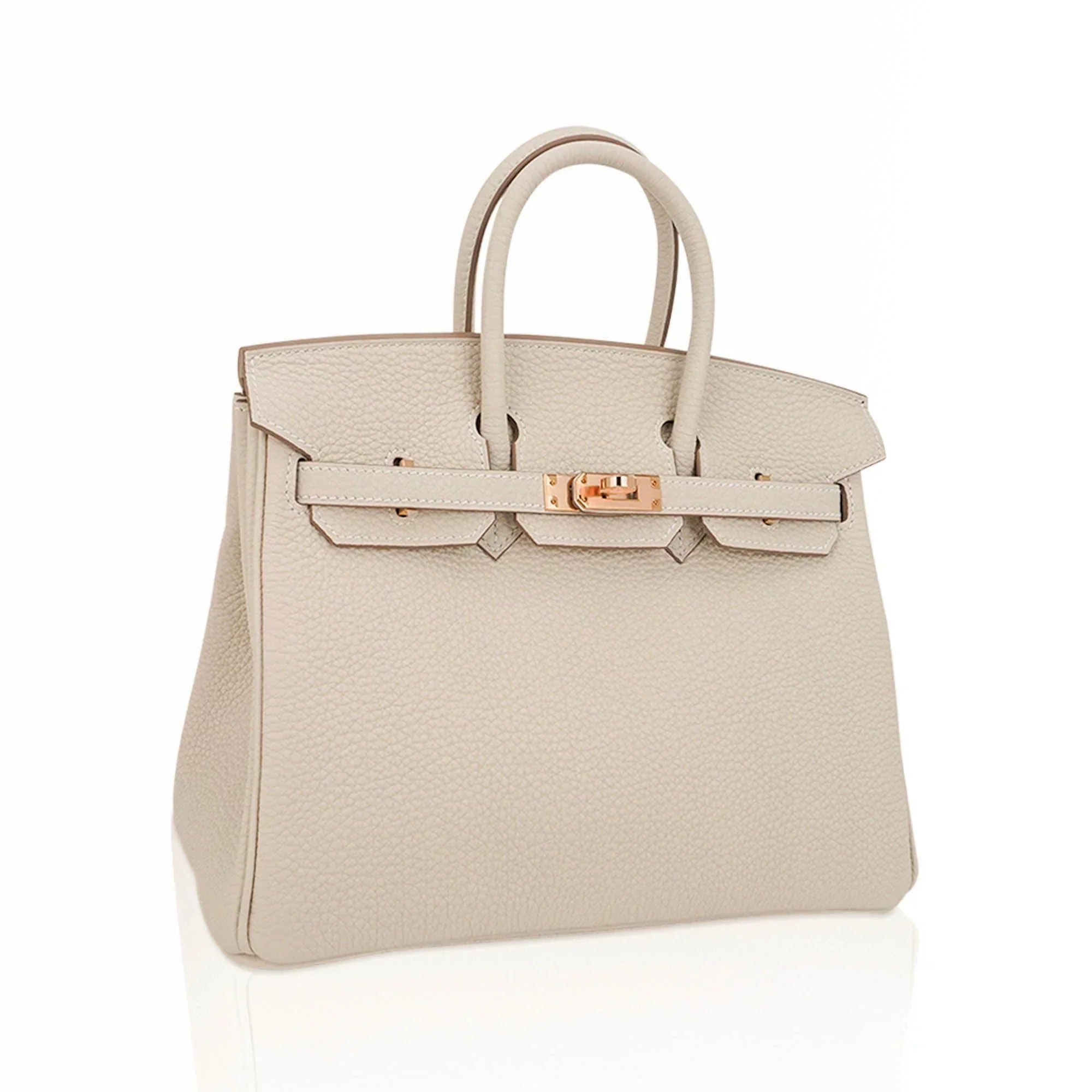 Birkin 25 Bag Craie Togo Leather with Rose Gold Hardware