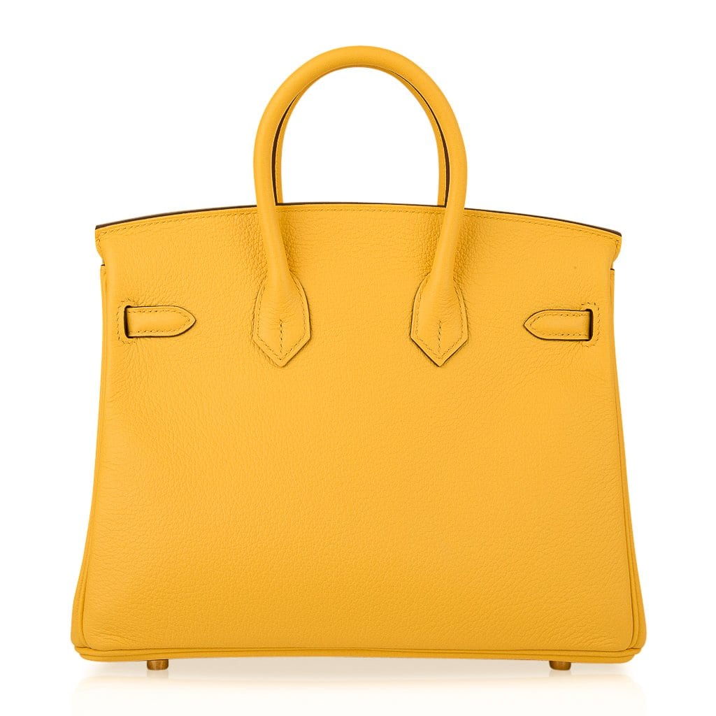 Birkin 25 Bag Jaune de Naples Novillo Gold Hardware