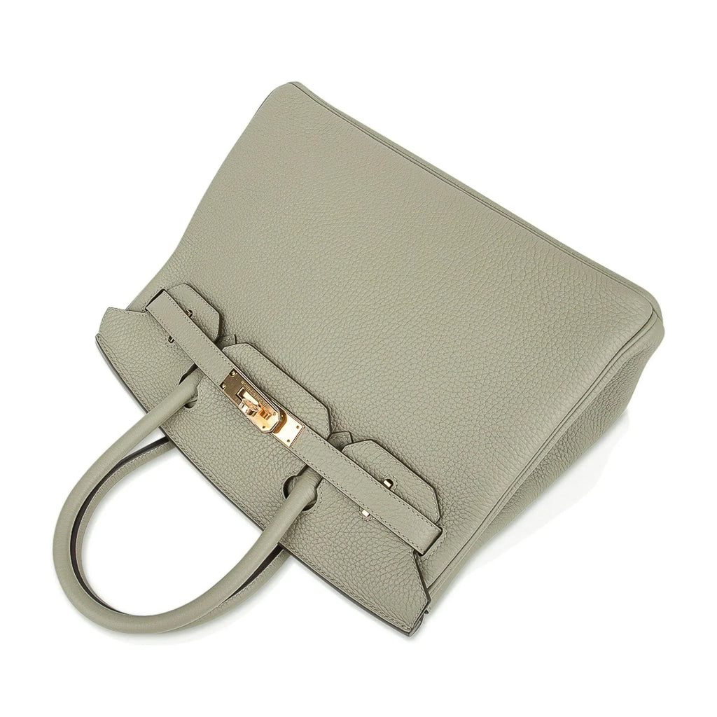 Birkin 30 Bag Sage (Sauge) Clemence Leather Gold Hardware