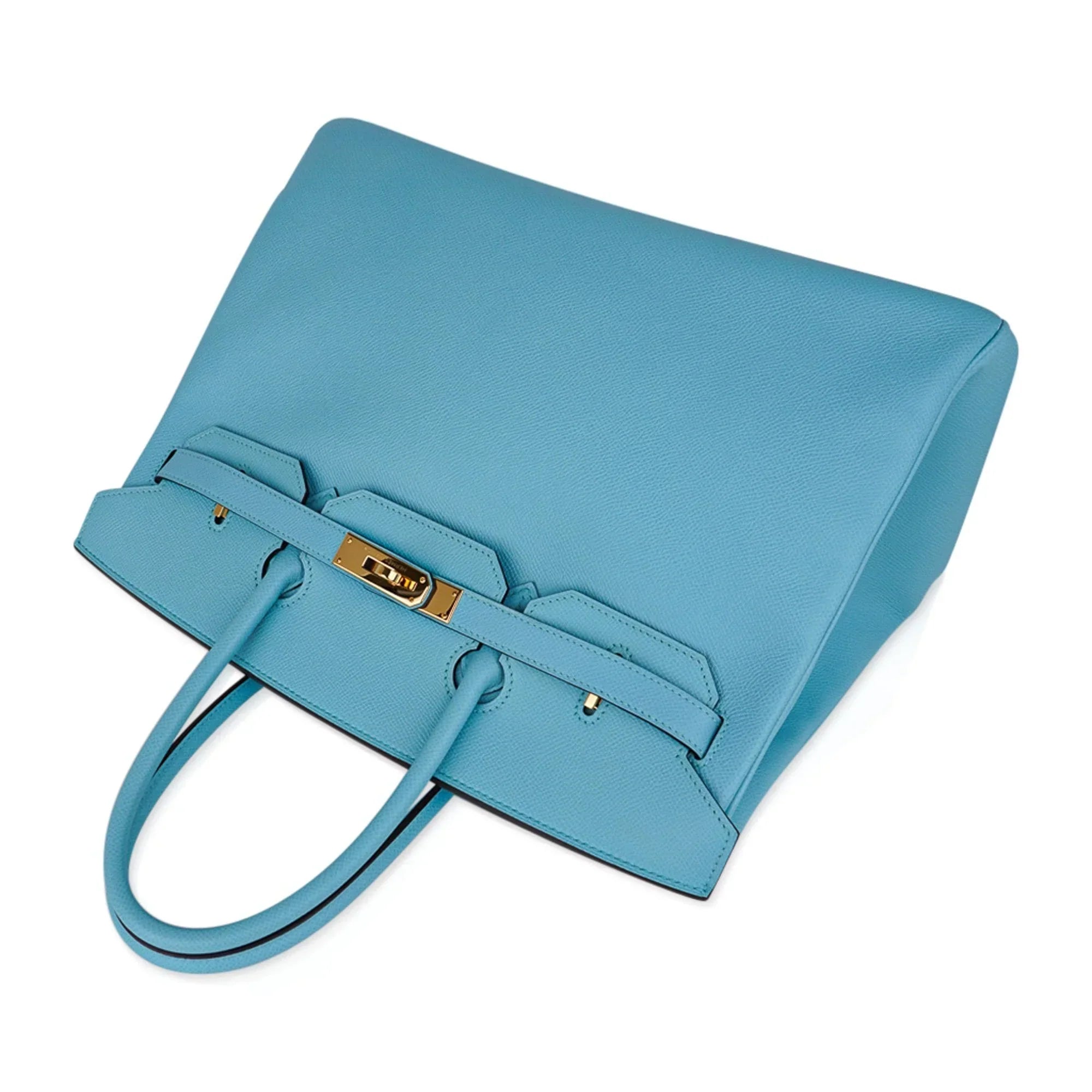 Birkin 35 Bag Blue Atoll Gold Hardware Epsom Leather