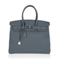 Birkin 35 Bag Vert Amande Togo Leather with Palladium Hardware