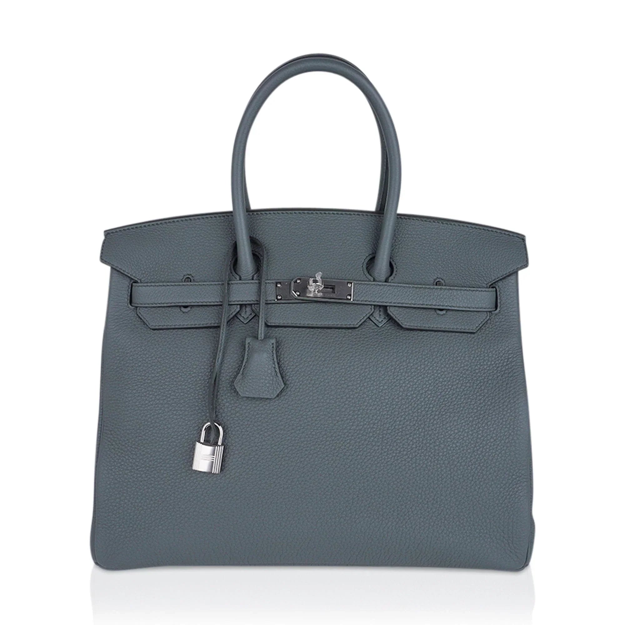 Birkin 35 Bag Vert Amande Togo Leather with Palladium Hardware