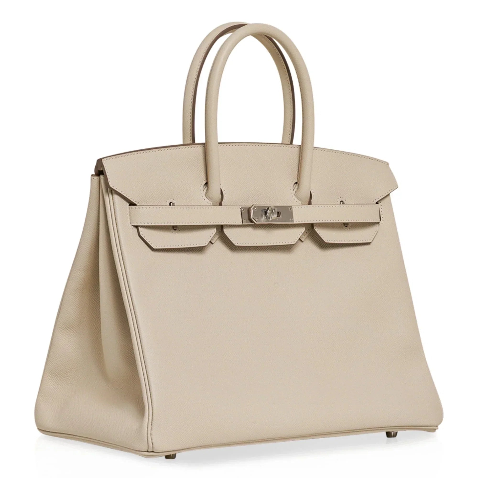 Birkin 35 Bag Craie Epsom Palladium Hardware