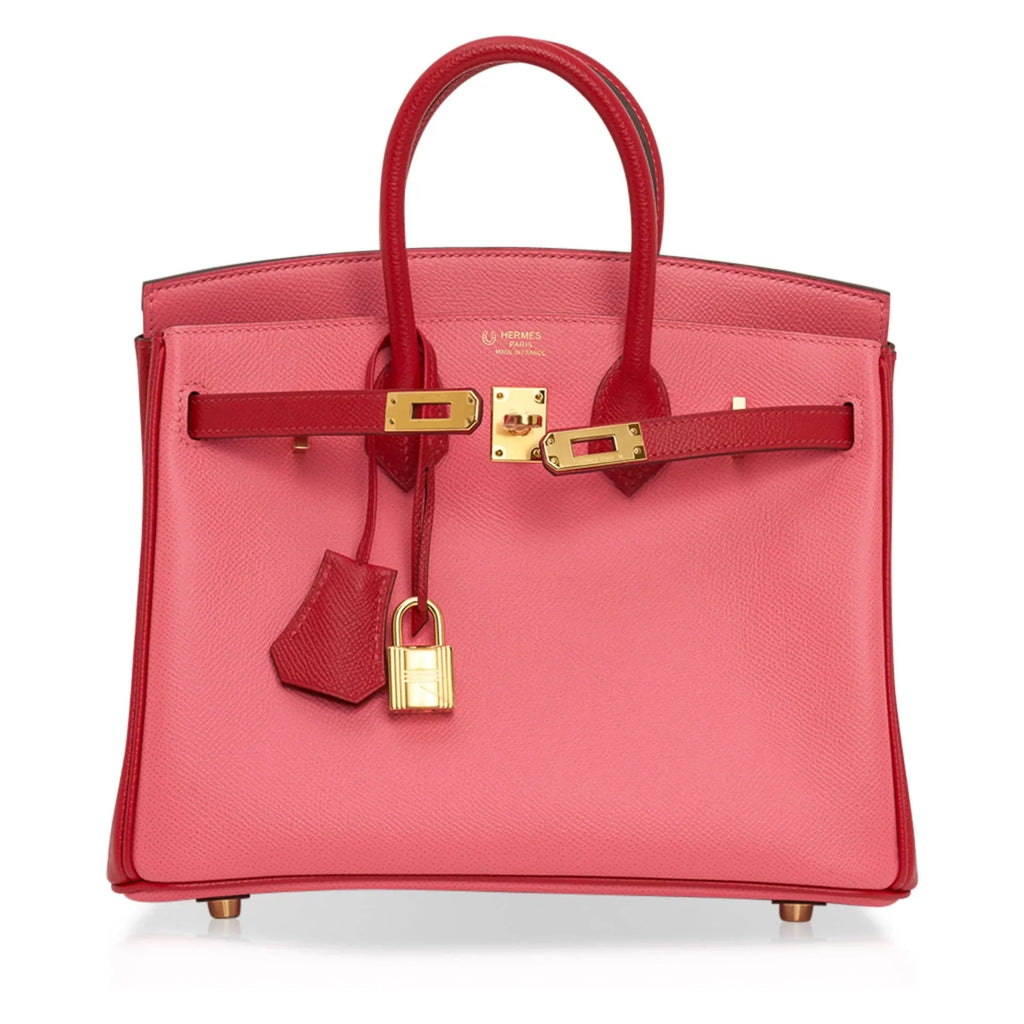 Birkin 25 HSS Bag Rose Azalee Rouge Casaque Epsom Gold Hardware