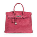 Birkin 35 Bag Fuchsia Pink Doblis Palladium Rare