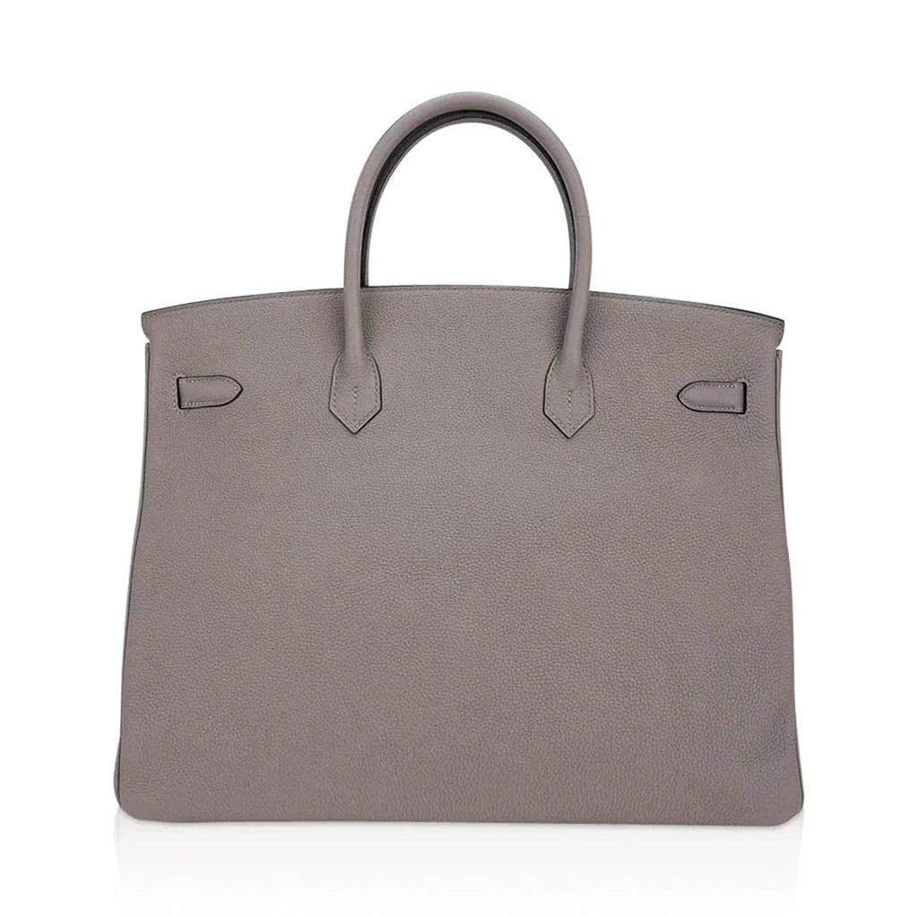 Birkin 40 Gris Asphalte Bag Gold Hardware Togo Leather