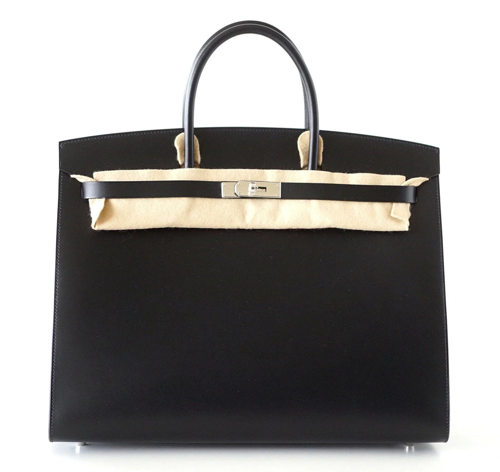 Birkin 40 Bag Sellier Black Vache Hunter/ Veau Evercalf Limited Edition