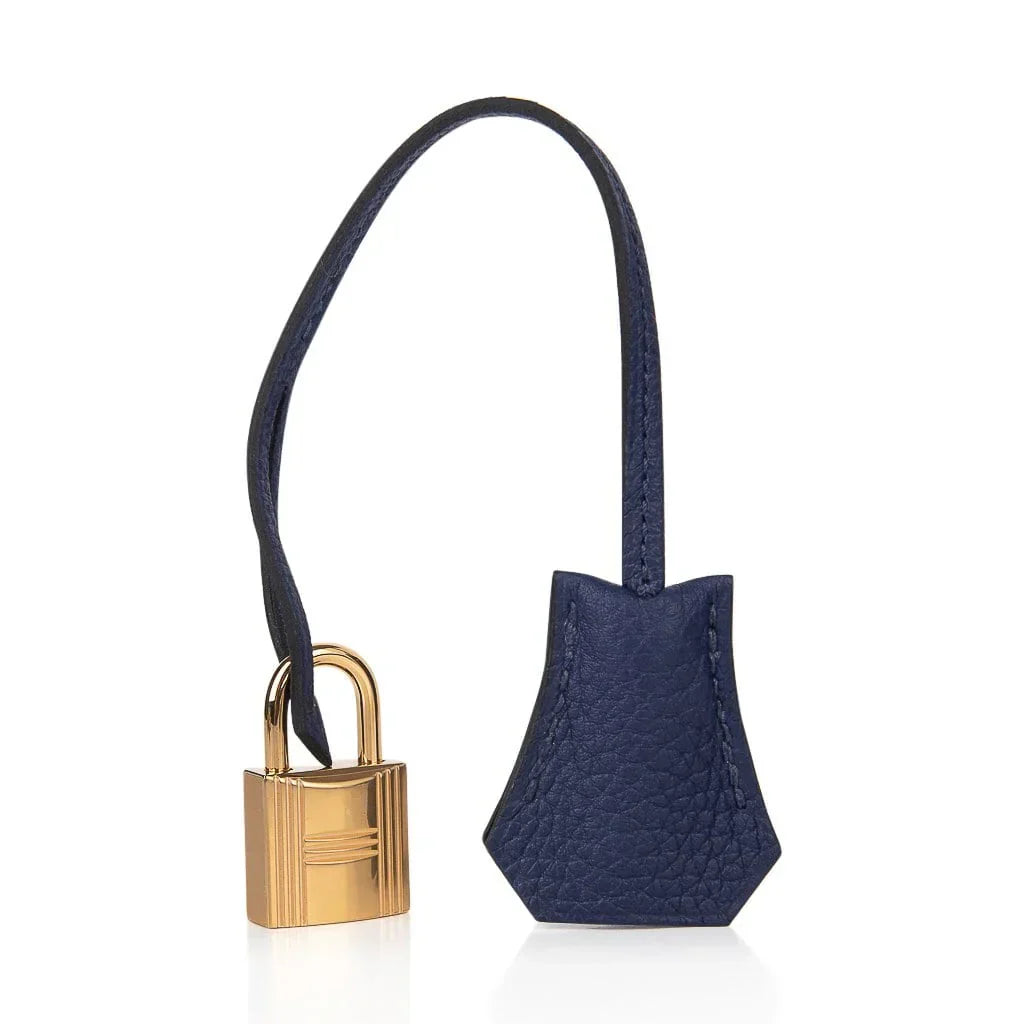 Birkin 25 Bag Blue Encre Gold Hardware Togo Leather