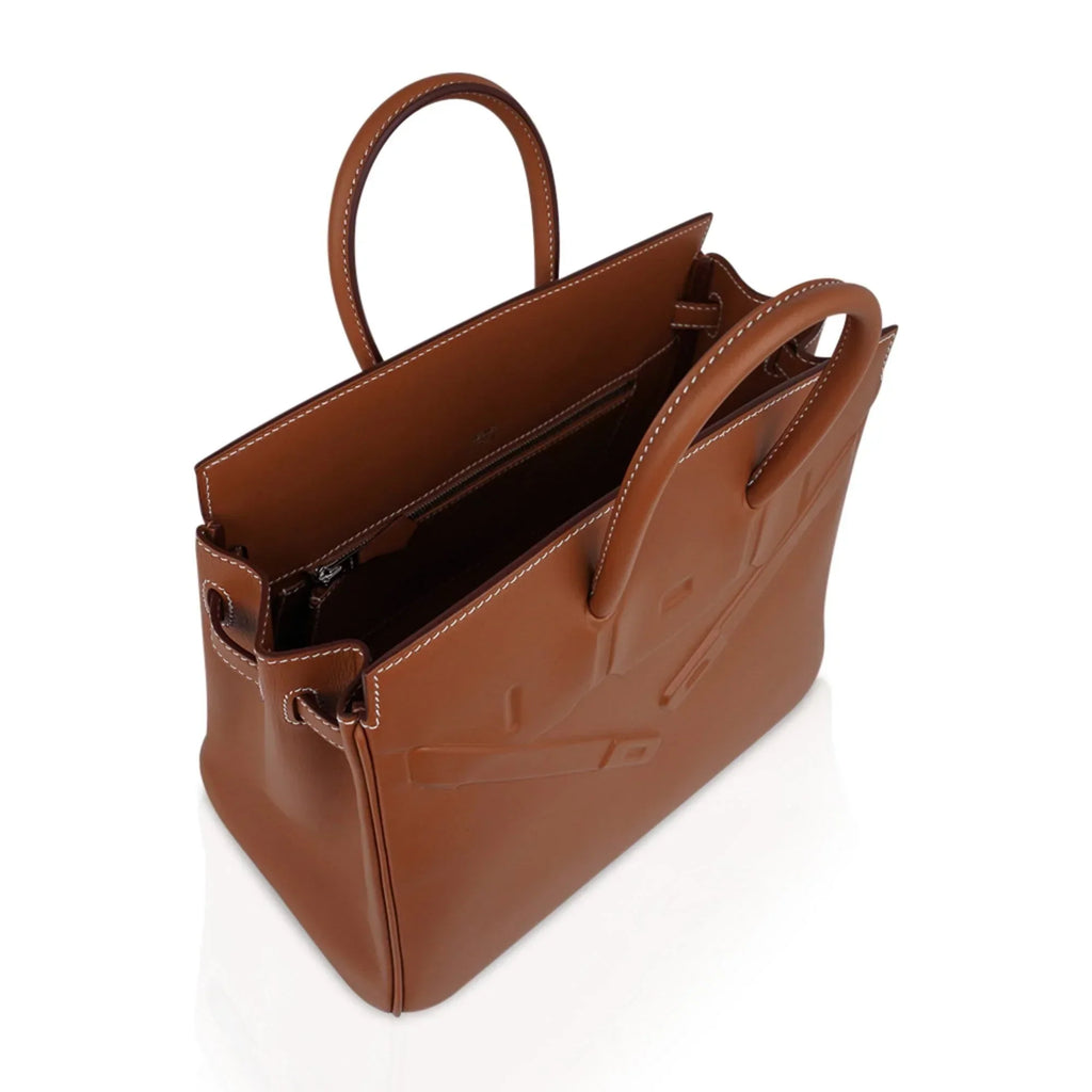 Shadow Birkin 25 Bag Gold Evercalf Limited Edition