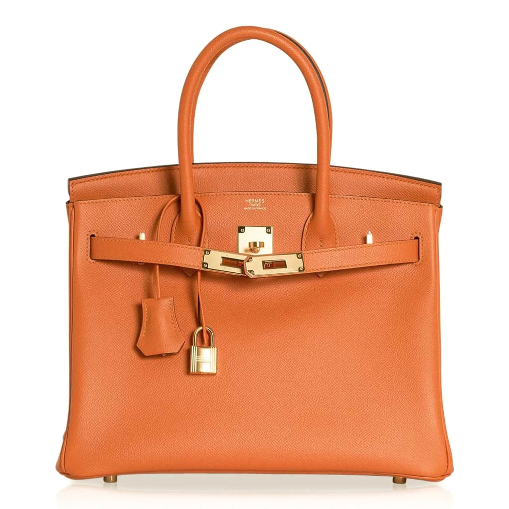 Birkin 30 Bag Abricot Gold Hardware Epsom Leather New w/ Box