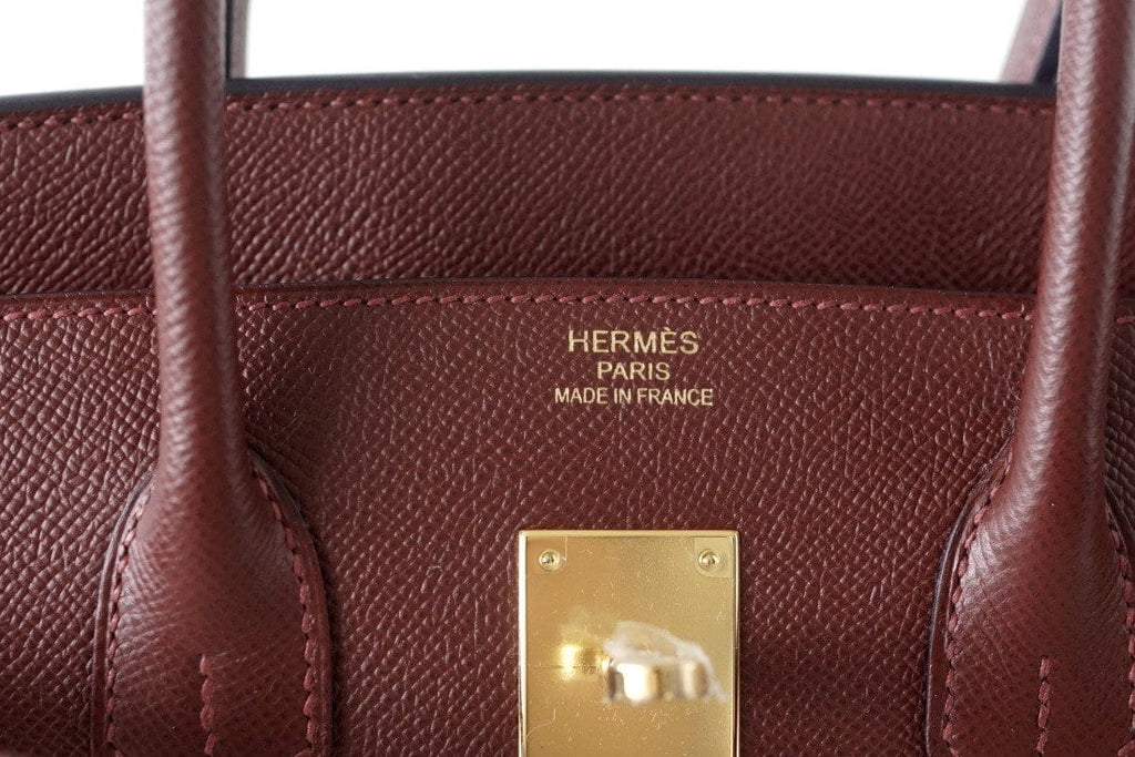 Birkin 35 Bag Red Rouge H Limited Edition Contour Navy Gold