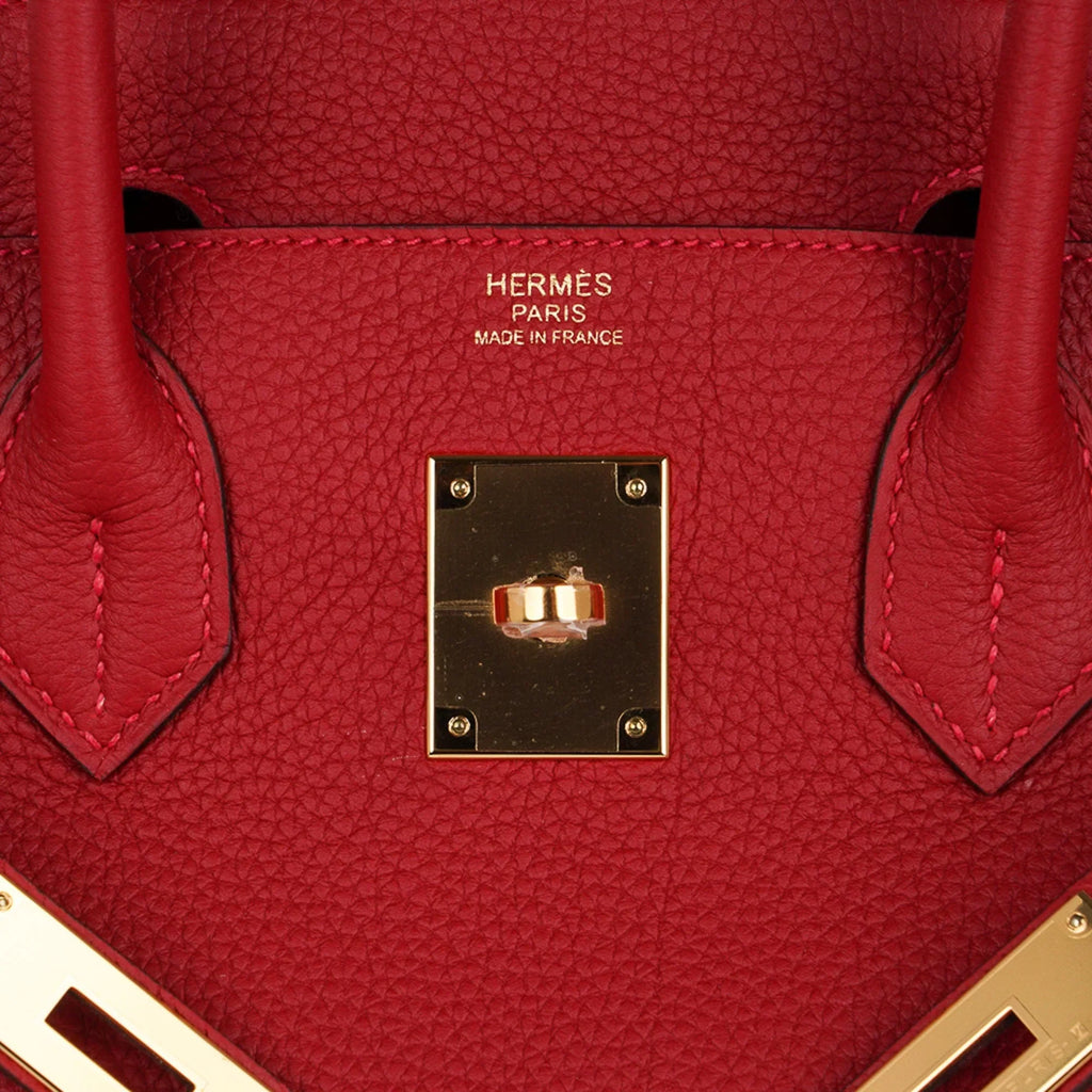 Birkin 30 Bag Lipstick Rouge Vif Togo Leather with Gold Hardware