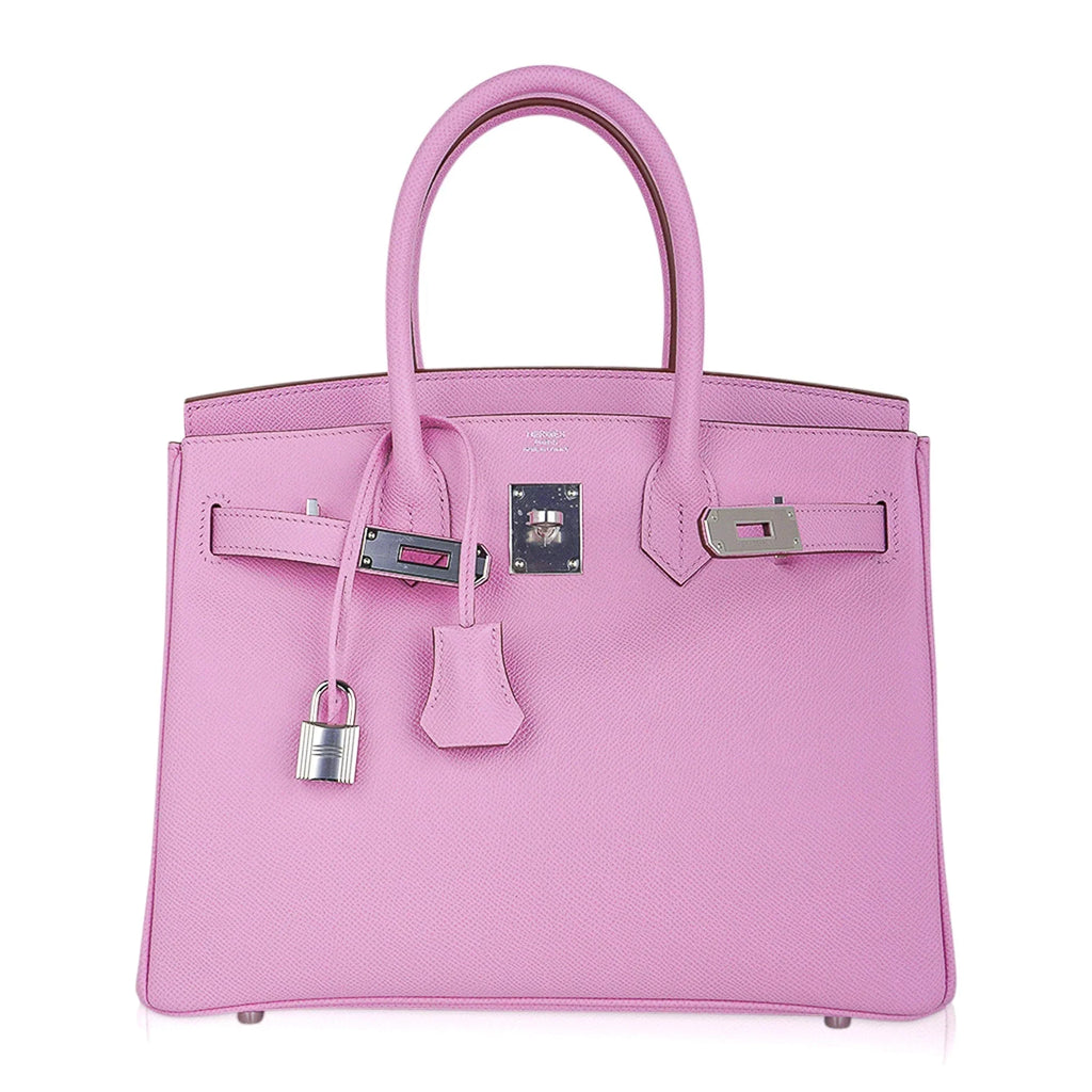 Birkin 30 Bag Mauve Sylvestre Epsom Leather with Palladium Hardware