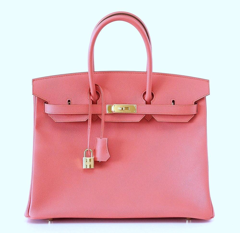 Birkin 35 Bag Flamingo Pink Gold Hardware Rare