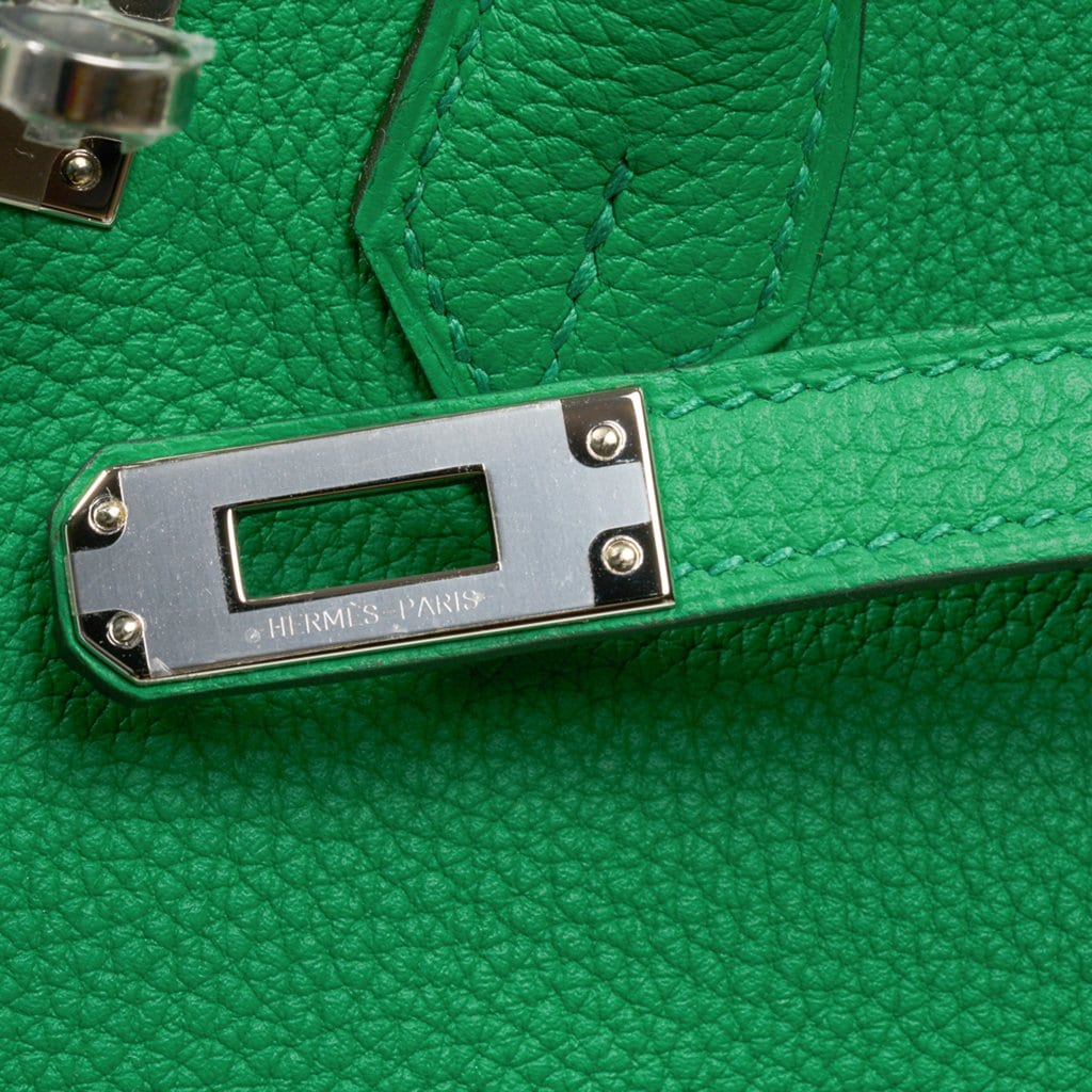 Verso Birkin 25 Bag Bamboo & Caramel Togo Leather with Palladium Hardware