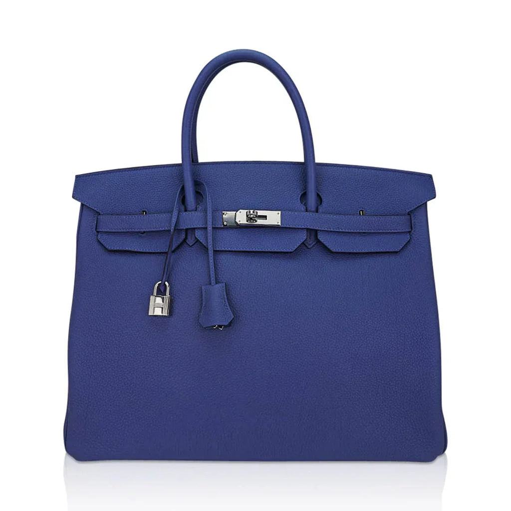 Limited Edition Birkin 40 Bag Blue de Prusse Togo Leather with Palladium Hardware