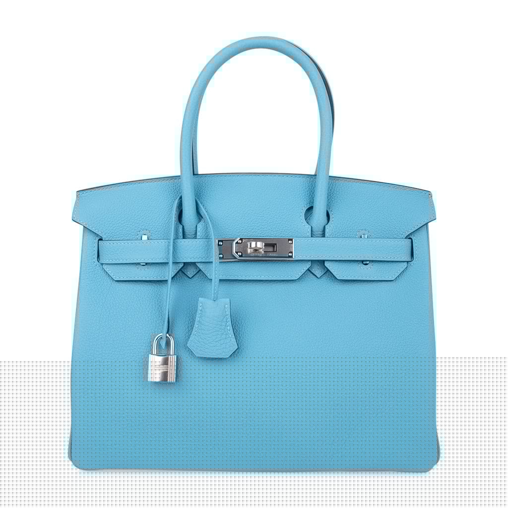 Birkin 30 Bag Blue du Nord Togo Leather Palladium Hardware