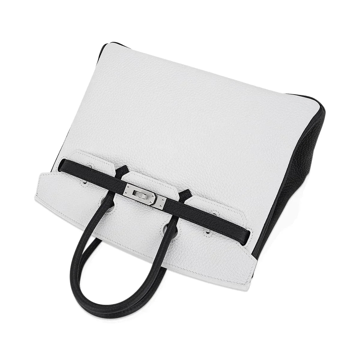 Birkin HSS 25 Bag White w/ Black Brushed Palladium Hardware