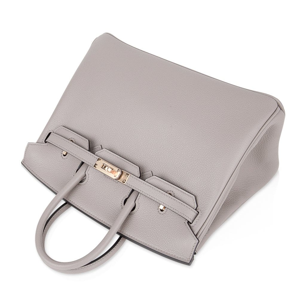 Birkin 25 Bag Gris Asphalte Novillo Leather Gold Hardware