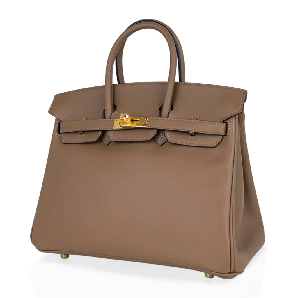 Birkin 25 Beige De Weimar Veau Jonathan Leather Gold Hardware